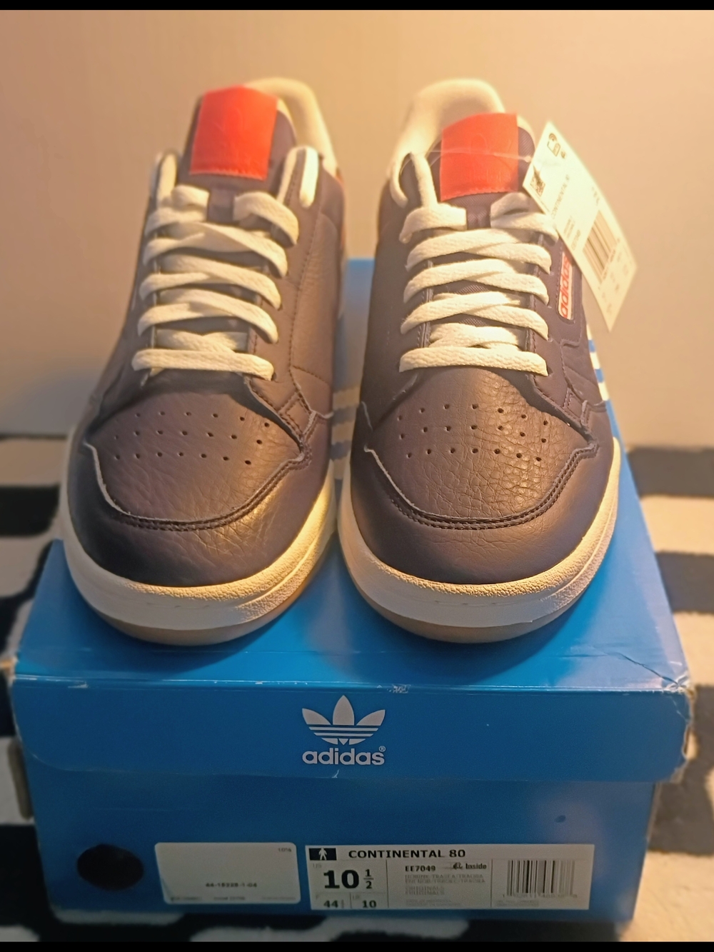 adidas Originals Continental 80 Low Navy Blue Orange EE7049 Men's Size 10.5 NEW